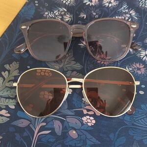 BCBGeneration Purple and Gold Sunglasses Set